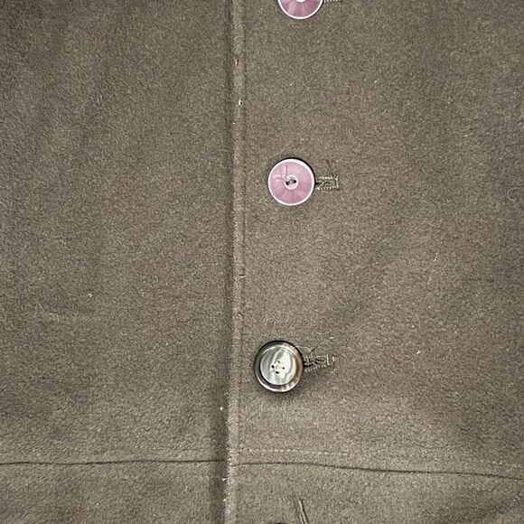 Larry Levine Vintage Espresso Brown Wool Single-Breasted Coat Sz 14 EUC - Picture 5 of 9